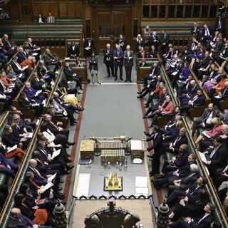 Le Parlement britannique a adopté dans la nuit de lundi à mardi le projet de loi d'expulsion vers le Rwanda de demandeurs d'asile entrés illégalement au Royaume-Uni. [Jessica Taylor]