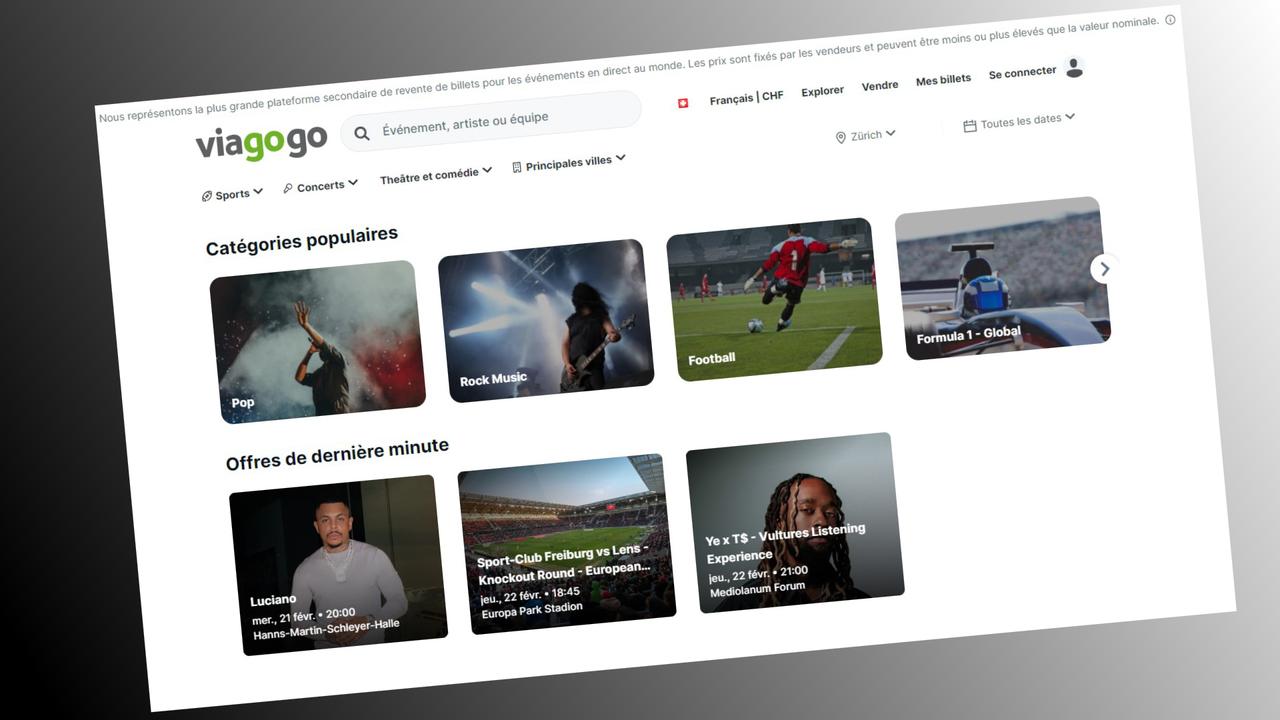 La plateforme de vente en ligne de billets de spectacles Viagogo indemnise 800 internautes lésés à hauteur de 100'000 francs.