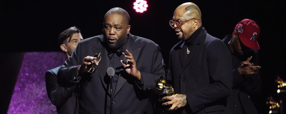 Le rappeur Killer Mike(gauche) a été arrêté en marge des Grammy Awards. [Keystone/AP Photo - Chris Pizzello]