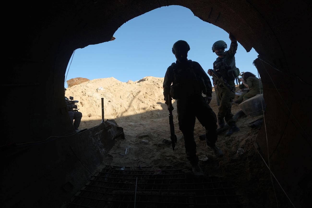 L'armée israélienne a admis inonder les tunnels du Hamas. [EPA/Keystone - Atef Safadi]