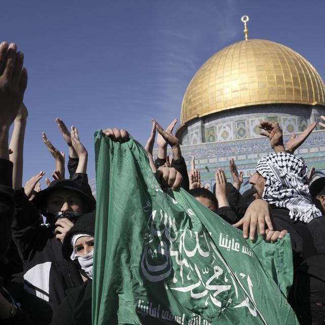 Le Conseil fédéral veut interdire le Hamas en Suisse pendant 5 ans [Keystone - AP Photo/Mahmoud Illean]