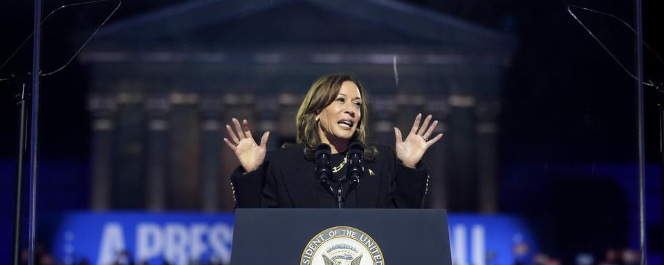 Kamala Harris, le 4 novembre 2024. [Keystone - AP Photo/Matt Rourke]