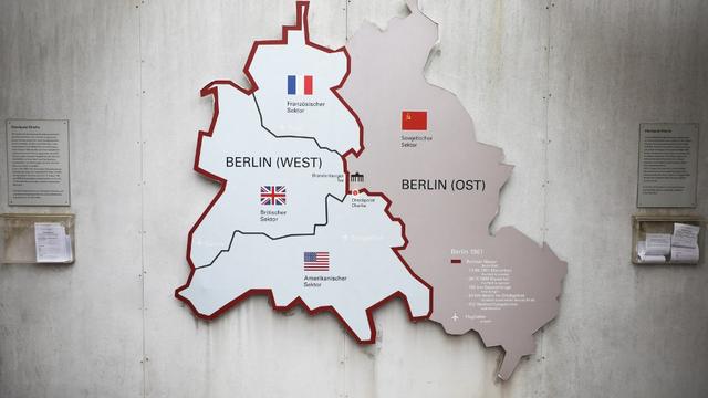 Une carte du mur de Berlin. [AFP - Beata Zawrzel / NurPhoto]