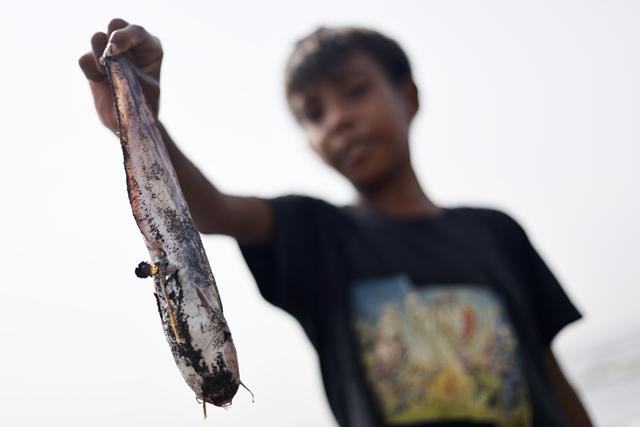 La pêche a été suspendue dans la baie de Manille afin d'éviter que les gens "ne mangent du poisson contaminé". [KEYSTONE - FRANCIS R. MALASIG]