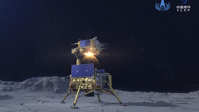 La sonde chinoise Chang'e 6 devra collecter des échantillons sur la face cachée de la Lune. [China National Space Administration / Xinhua via AP / Keystone]