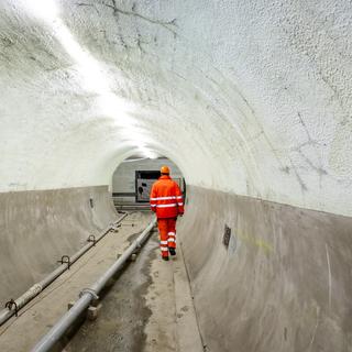 Le chantier de la gare de Lausanne a repris en sous-sol. [Keystone - Jean-Christophe Bott]