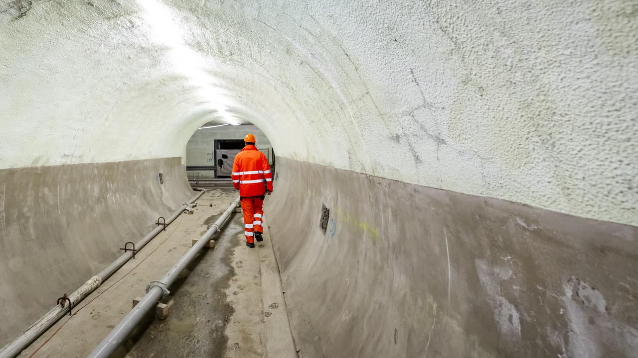 Le chantier de la gare de Lausanne a repris en sous-sol. [Keystone - Jean-Christophe Bott]