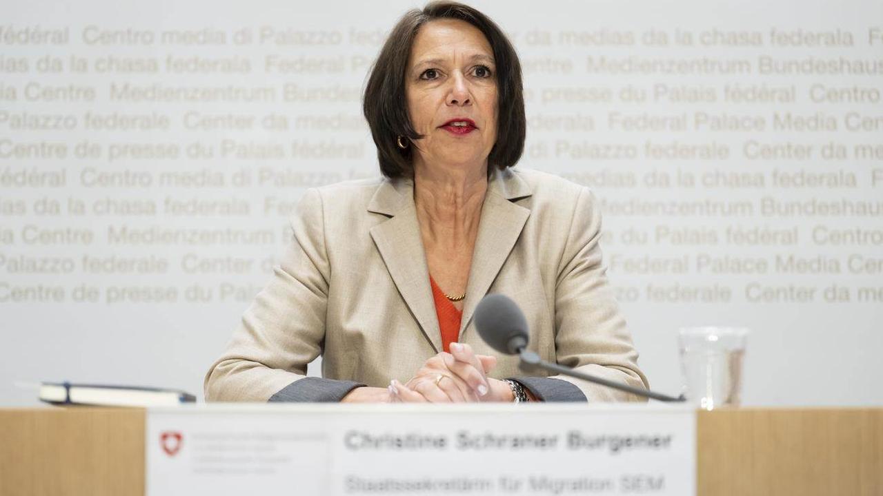 Christine Schraner Burgener quitte le Secrétariat d'Etat aux migrations pour le DFAE. [Keystone]