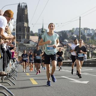 La course Morat-Fribourg en 2023. [Keystone - Peter Klauzner]