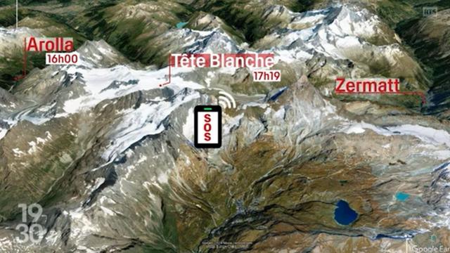 Importante opération en Valais pour retrouver six randonneurs à Tête Blanche. [RTS]