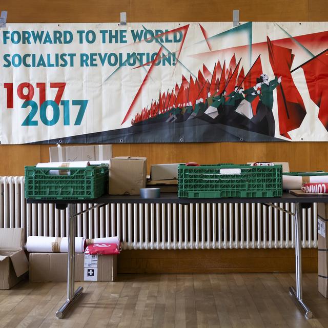 Le Parti communiste révolutionnaire s'étend en Suisse. [Keystone - Peter Klaunzer]