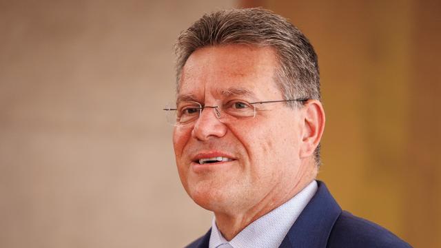 Le Slovaque Marcos Sefcovic, vice-président de la Commission européenne. [Keystone - Olivier Matthys]