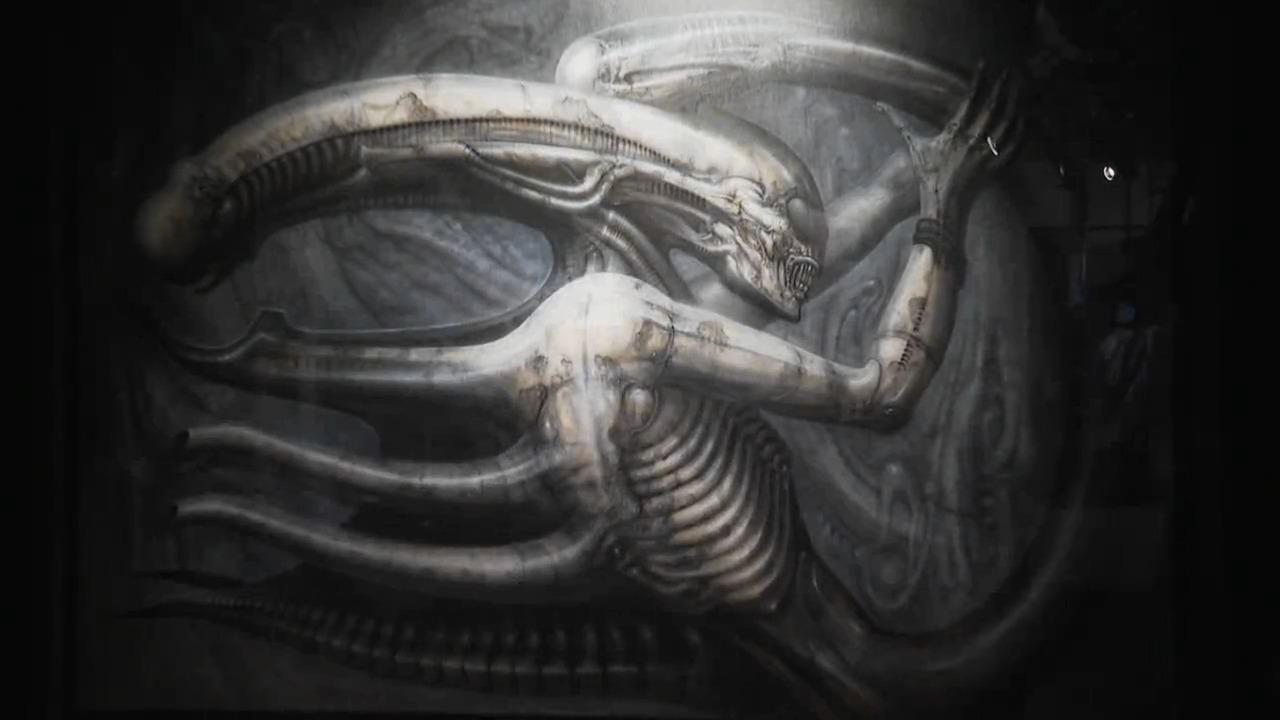 Détail de «Necronom IV» de H.R. Giger (1976)