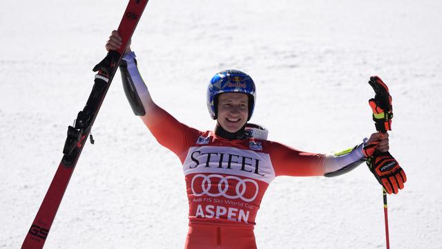 A Aspen, Marco Odermatt a remporté son 11e géant d'affilée. [Keystone - Robert F. Bukaty]