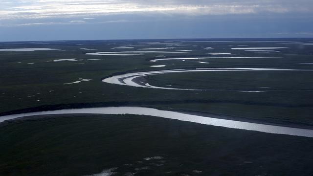La région de Fish Creek, dans la National Petroleum Reserve-Alaska, sur le versant nord de l'Alaska. [KEYSTONE - DAVID W. HOUSEKNECHT]