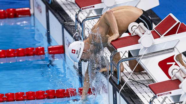 Après sa déception sur le 100m dos, Mityukov espère bien prendre sa revanche dans sa discipline de prédilection, le 200m dos. [KEYSTONE - PATRICK B. KRAEMER]