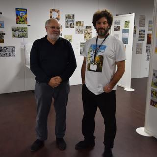 Daniel Thurre, historien de l'art et Bruce Rennes, président de Tramlabulle. [RTS - Gaël Klein]