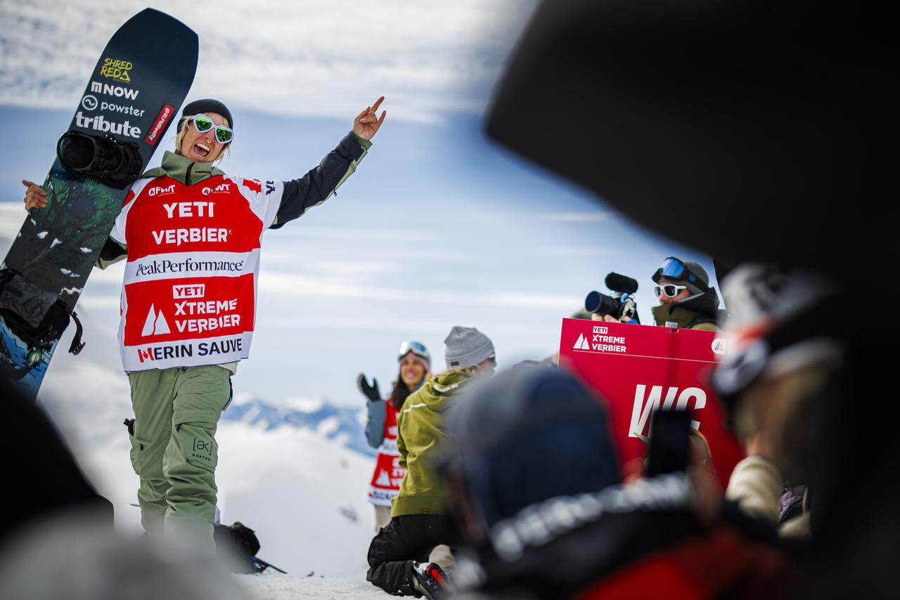 La Canadienne Sauvé a sorti le grand jeu à Verbier. [KEYSTONE - VALENTIN FLAURAUD]