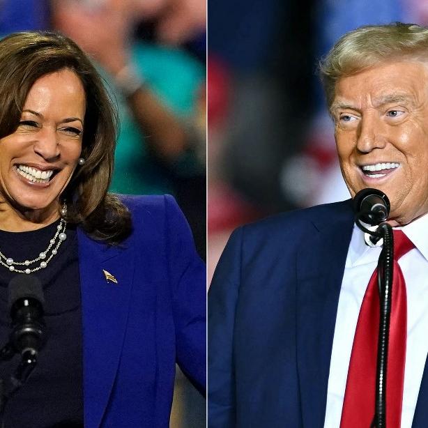 Kamala Harris et Donald Trump (montage). [AFP - ANGELA WEISS / LOREN ELLIOTT]