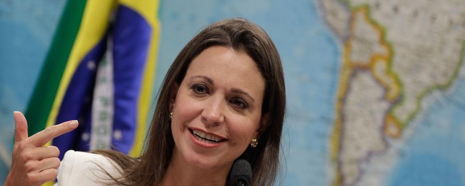 Corina Machado. [Keystone/AP - Eraldo Peres]