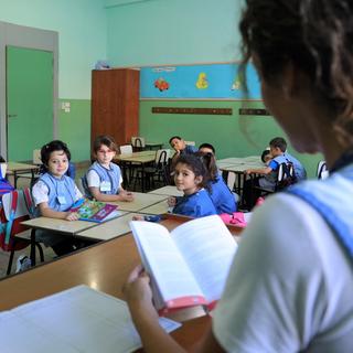 Les écoliers et écolières de Beyrouth avaient déjà connu un retour à l'école le 15 octobre 2024. [AFP - -]