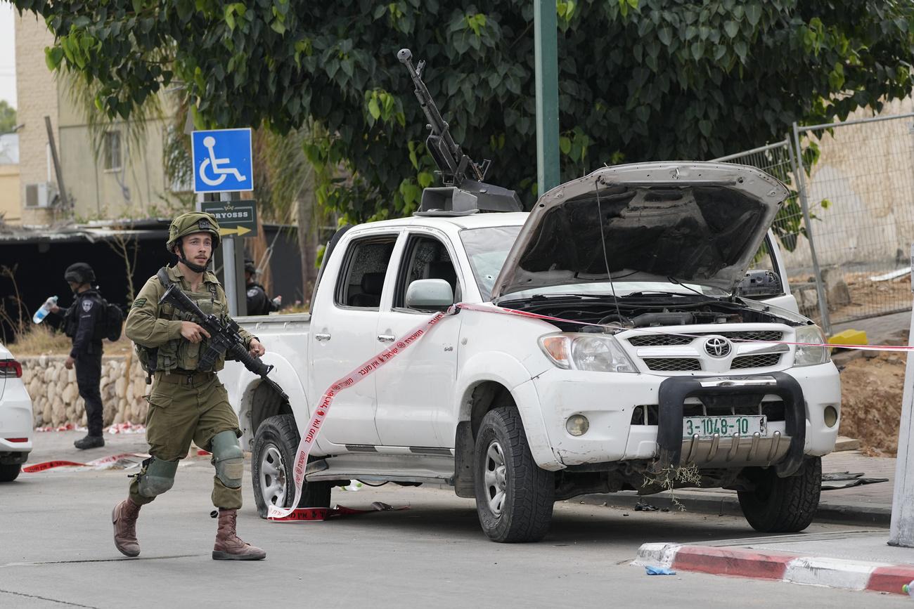 Le chef du renseignement militaire israélien a démissionné en raison de sa "responsabilité de commandement" dans l'attaque du 7 octobre par le Hamas en Israël. [KEYSTONE - OHAD ZWIGENBERG]