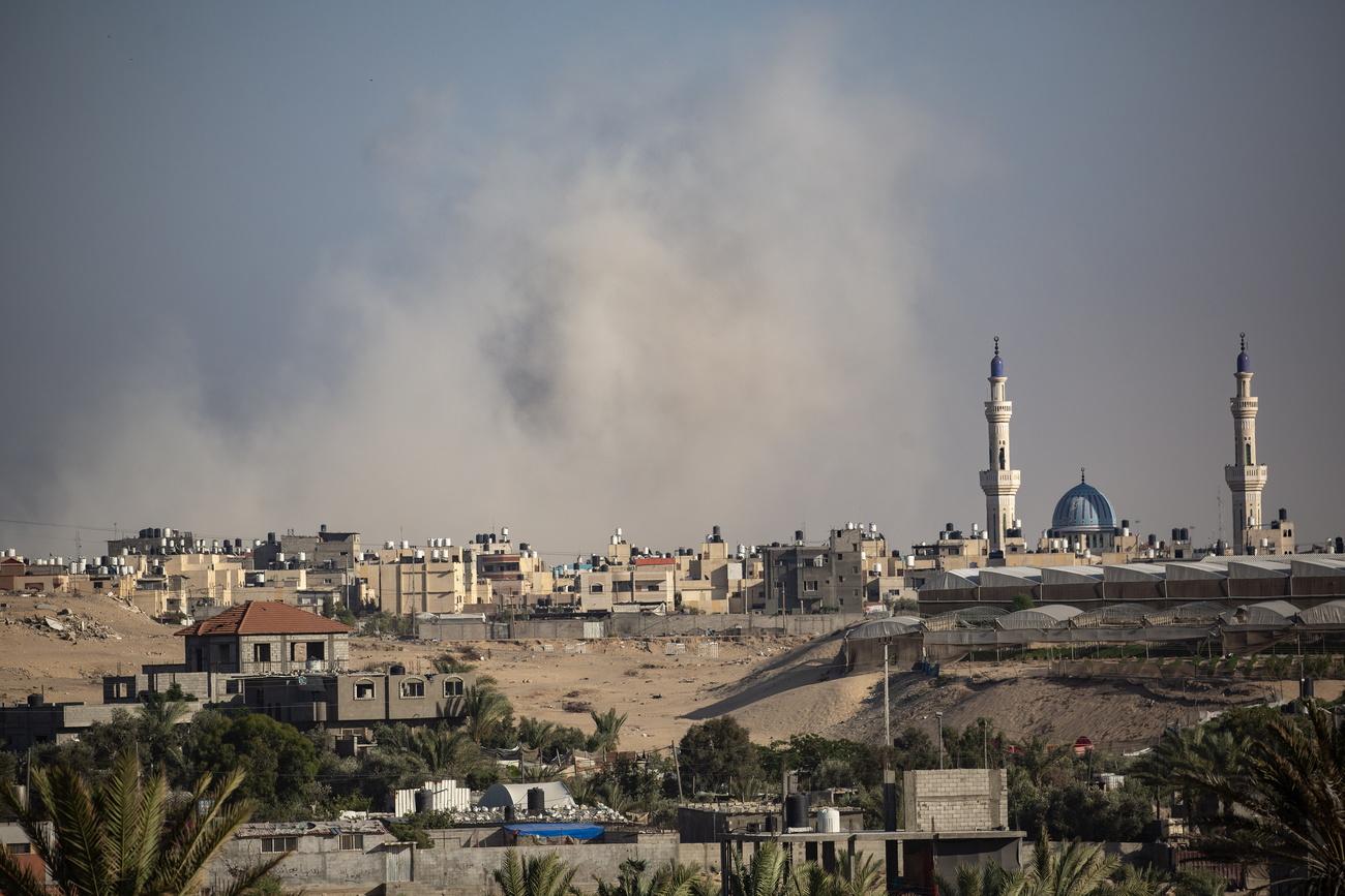 Israël poursuit son offensive dans la bande de Gaza. [KEYSTONE - HAITHAM IMAD]