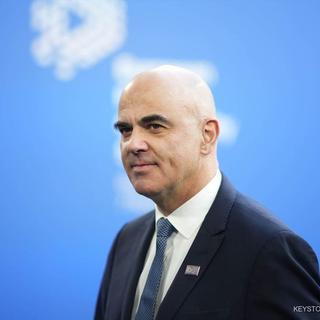 Alain Berset a promis l'envoi d'un envoyé spécial pour les enfants d'Ukraine. [Keystone]