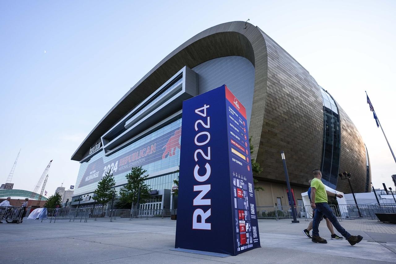 Le Fiserv Forum de Milwaukee, qui accueille la convention républicaine. [KEYSTONE - ALEX BRANDON]