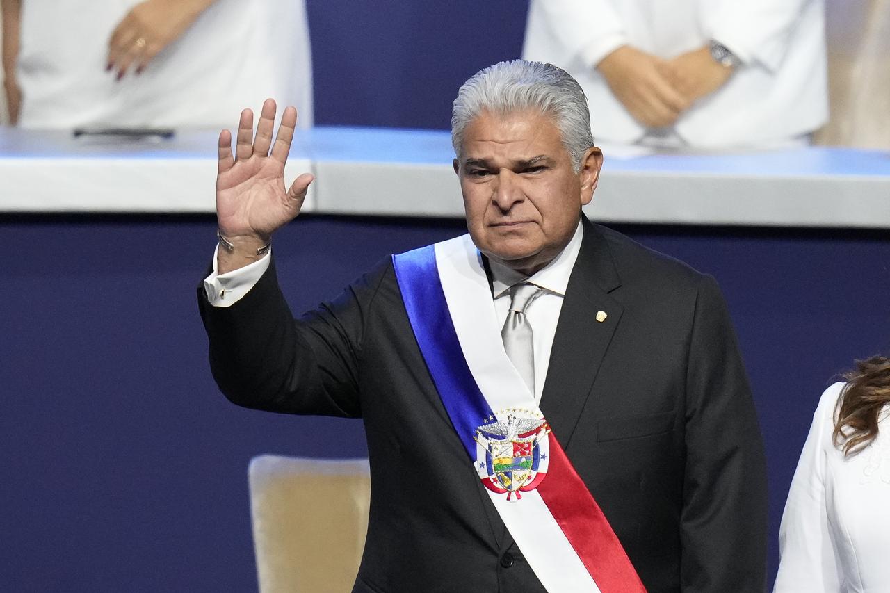 Le président du Panama José Raul Mulino, le 1er juillet 2024. [KEYSTONE - MATIAS DELACROIX]