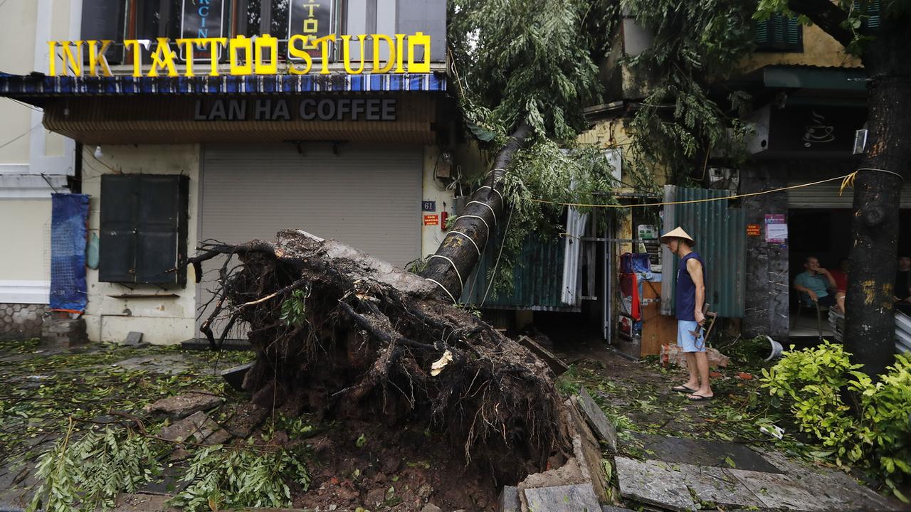 Le bilan du typhon Yagi porté à 9 morts au Vietnam après un glissement de terrain. [Keystone - Luong Thai Linh]