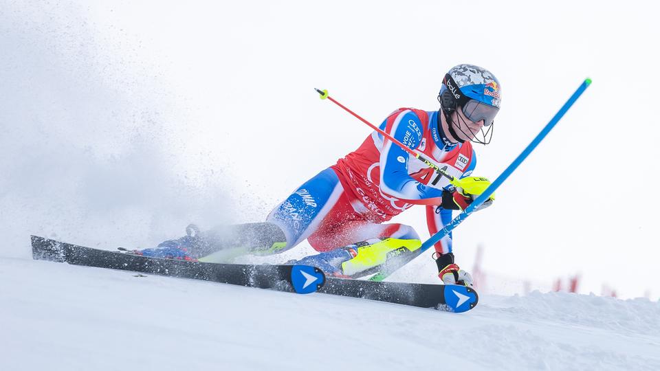 Clément Noël a remporté son 2e slalom de l'hiver. [KEYSTONE - JOHANN GRODER]