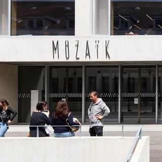 Le bâtiment "Mozaïk" de la Haute école de travail social à Fribourg. [HETS Fribourg]