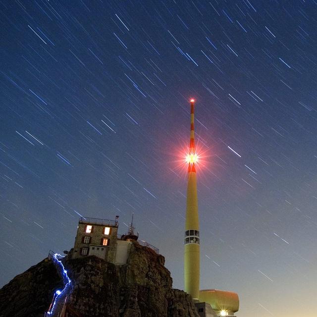 La station météo du Säntis en juillet 2006. [KEYSTONE - Alessandro Della Bella]