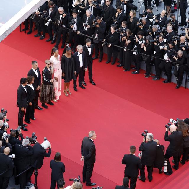 Quelle place aura occupé le cinéma ukrainien au festival de Cannes cette année? [Keystone - EPA/Sebastien Nogier/Pool]