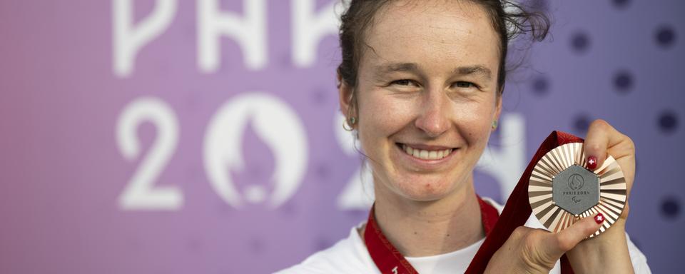 La Suisse cartonne aux Jeux paralympiques: interview de Flurina Rigling, médaillée de bronze en cyclisme sur piste [Keystone - Ennio Leanza]