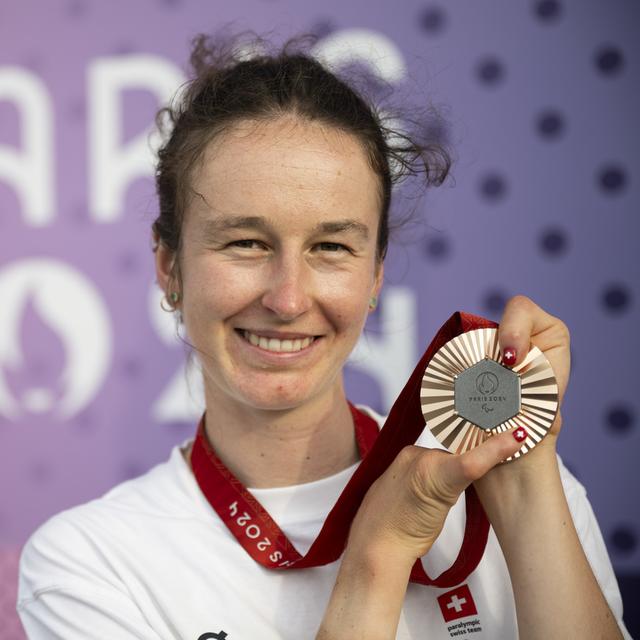 La Suisse cartonne aux Jeux paralympiques: interview de Flurina Rigling, médaillée de bronze en cyclisme sur piste [Keystone - Ennio Leanza]