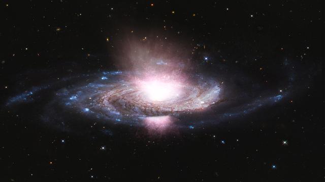 Les vents violents d'un trou noir remodèlent une galaxie. [ESA - work performed by ATG]