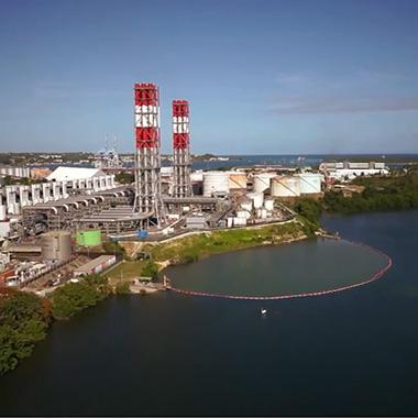 La centrale thermique de Jarry nord en Guadeloupe. [Guadeloupe énergie]