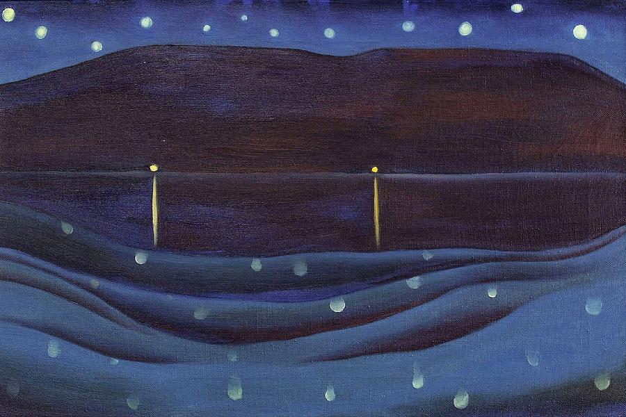 "Starlight Night, Lake George", de Georgia O'Keeffe, a été peint en 1922. [Fondation Van Gogh Arles]