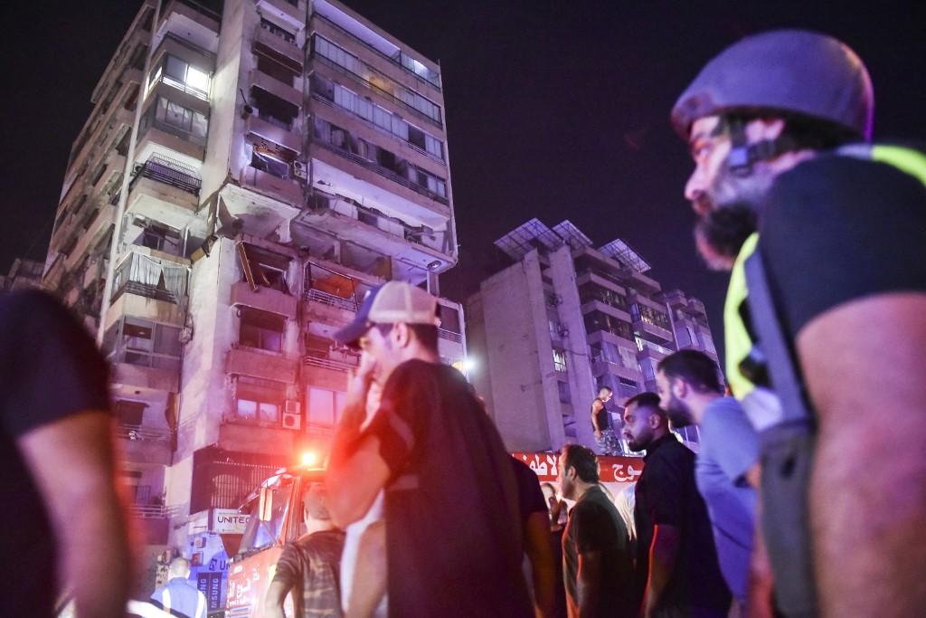 Quatre personnes sont mortes dans une frappe israélienne visant pour la première fois le coeur de Beyrouth. [AFP - FADEL ITANI]