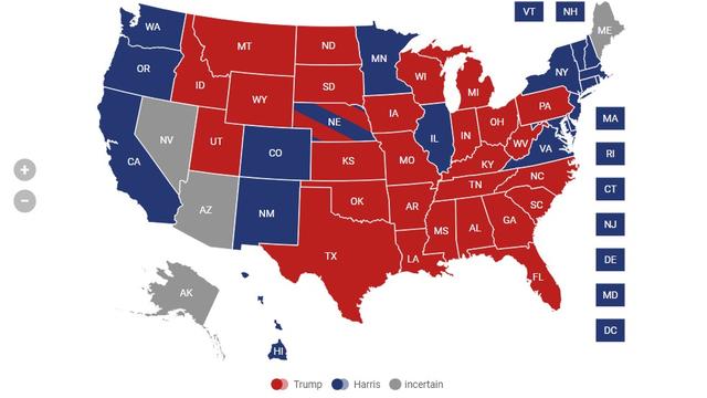 La carte des résultats. [RTS]