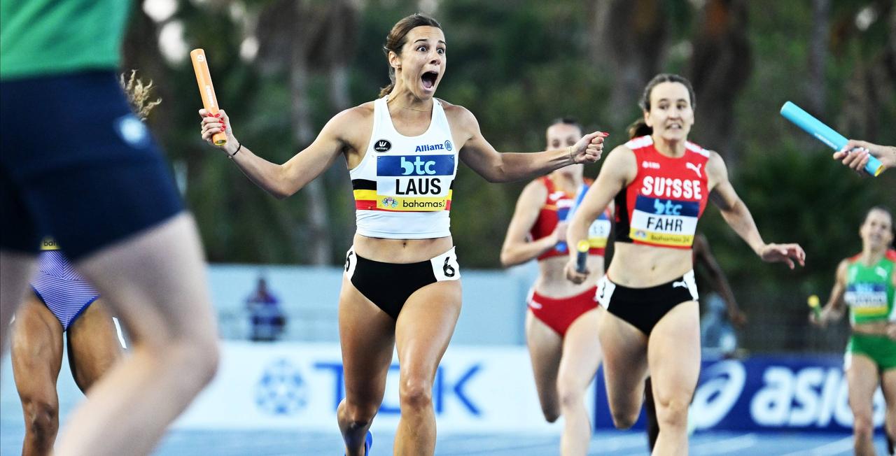 Annina Fahr et le relais mixte 4x400m suisse se sont approchés de 0"25 du record national [IMAGO/Belga - IMAGO/ERIK VAN LEEUWEN]