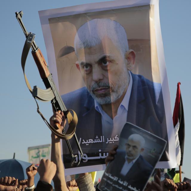 L'assassinat du chef du Hamas Yahya Sinwar a été célébrée par certains comme une victoire politique. [Keystone - Osamah Abdulrahman]