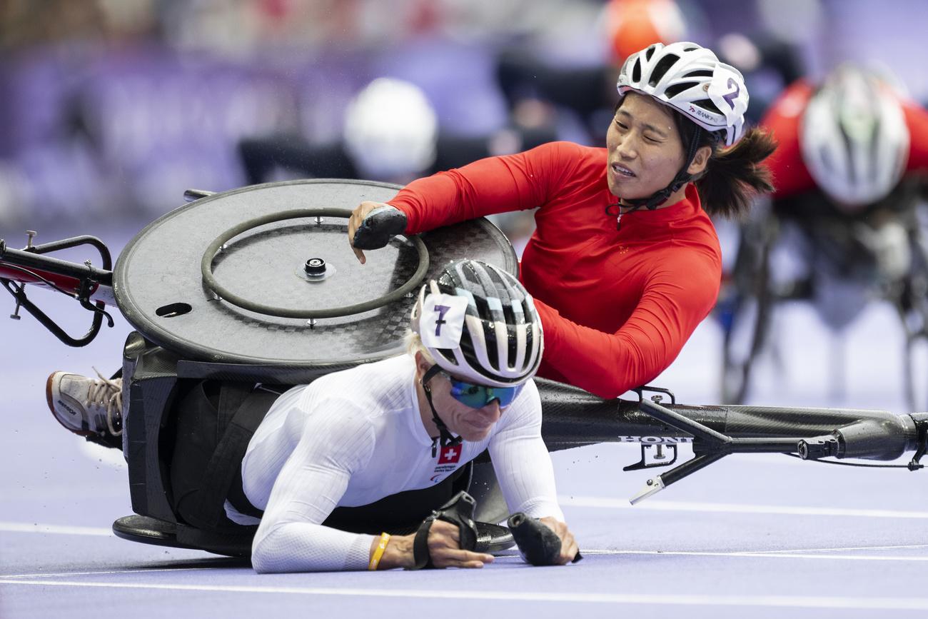 La course a été marquée par la chute de Manuela Schär. [KEYSTONE - ENNIO LEANZA]