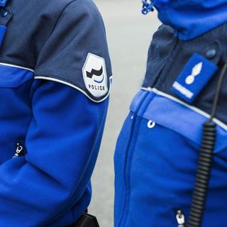 La police fribourgeoise a déployé samedi un important dispositif pour un rassemblement d'Erythréens. [Keystone]