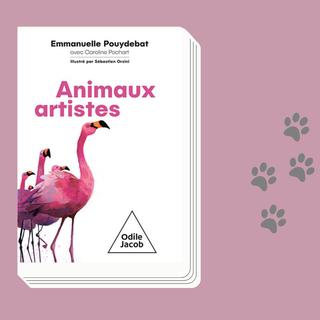 "Animaux artistes", de Emmanuelle Pouydebat coécrit avec Caroline Pochart, historienne dʹart et illustré par Sébastien Orsini. [Editions Odile jacob]