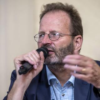 Philippe Bach, rédacteur en chef du Courrier. [Keystone - Martial Trezzini]