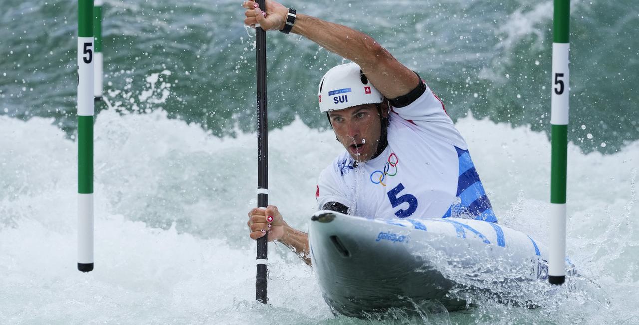 Martin Dougoud a disputé la finale olympique en kayak. [KEYSTONE - KIRSTY WIGGLESWORTH]