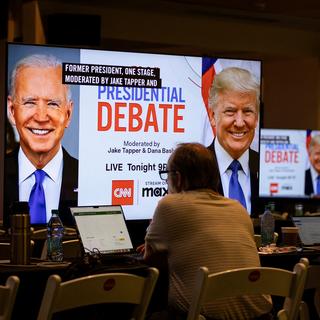 Le premier débat présidentiel de 2024 entre Joe Biden et Donald Trump, le 27 juin 2024. [Reuters - Marco Bello]